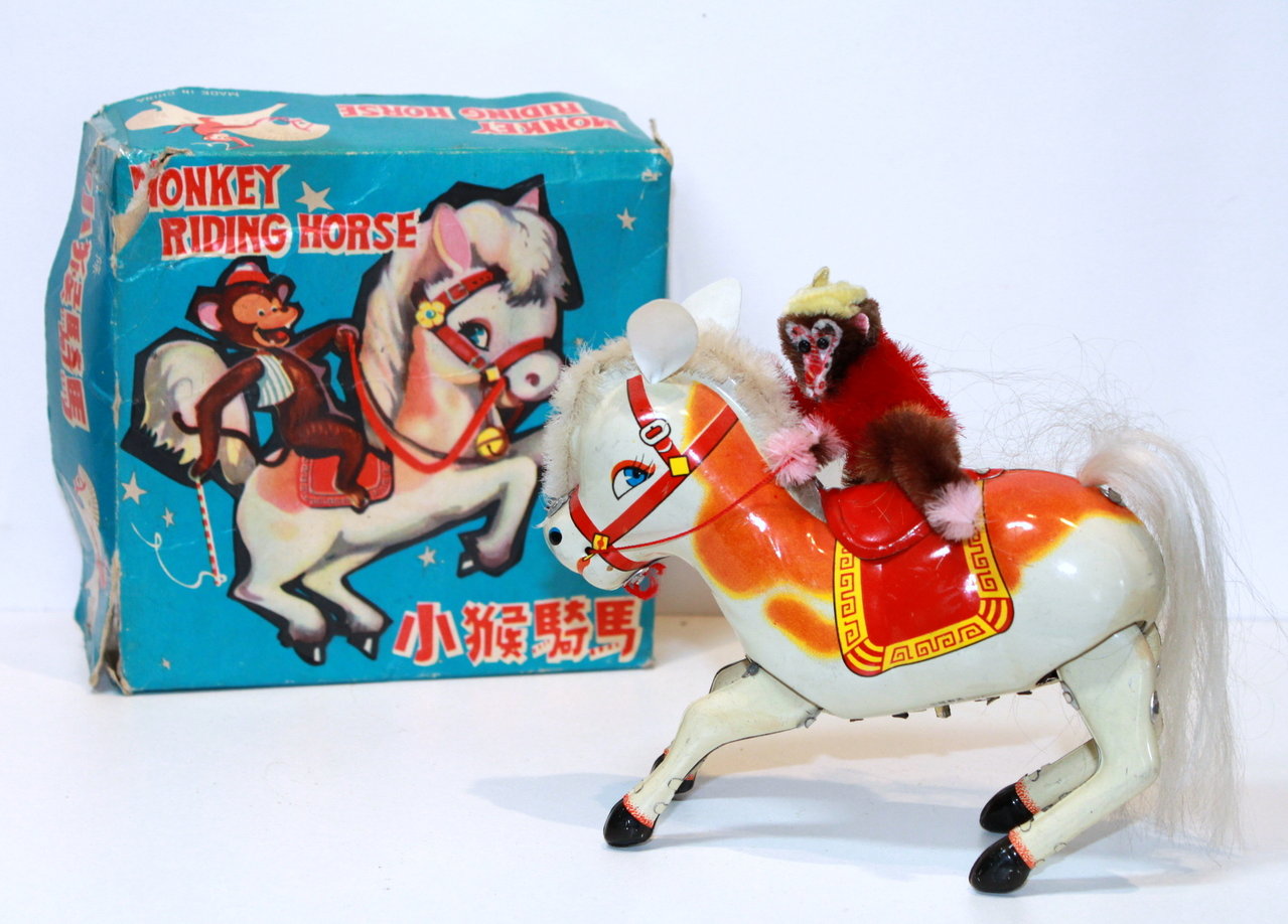Vintage Chinese "Monkey Riding Horse" in Original Box (628 MS 764).