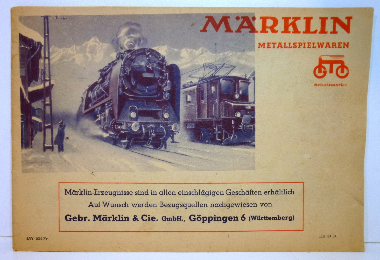 Märklin Catalogus / Katalog 'Metallspielwaren' 1934-1935 .