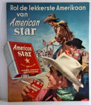 Kartonnen "American Star Shag" reclamebord 1950's !!