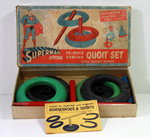 Superman Official 1950's Ringwerpspel / Quoit-set in doos !!