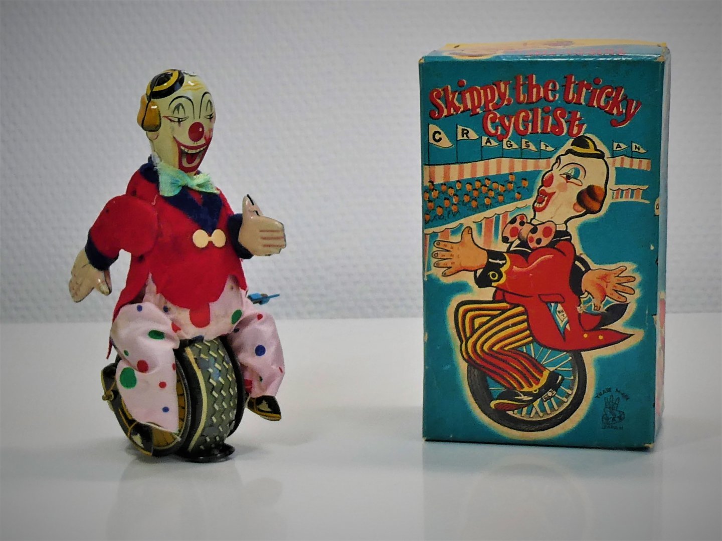 TPS (Japan) # 1960's "Skippy the Tricky Cyclist" in Original Box !!